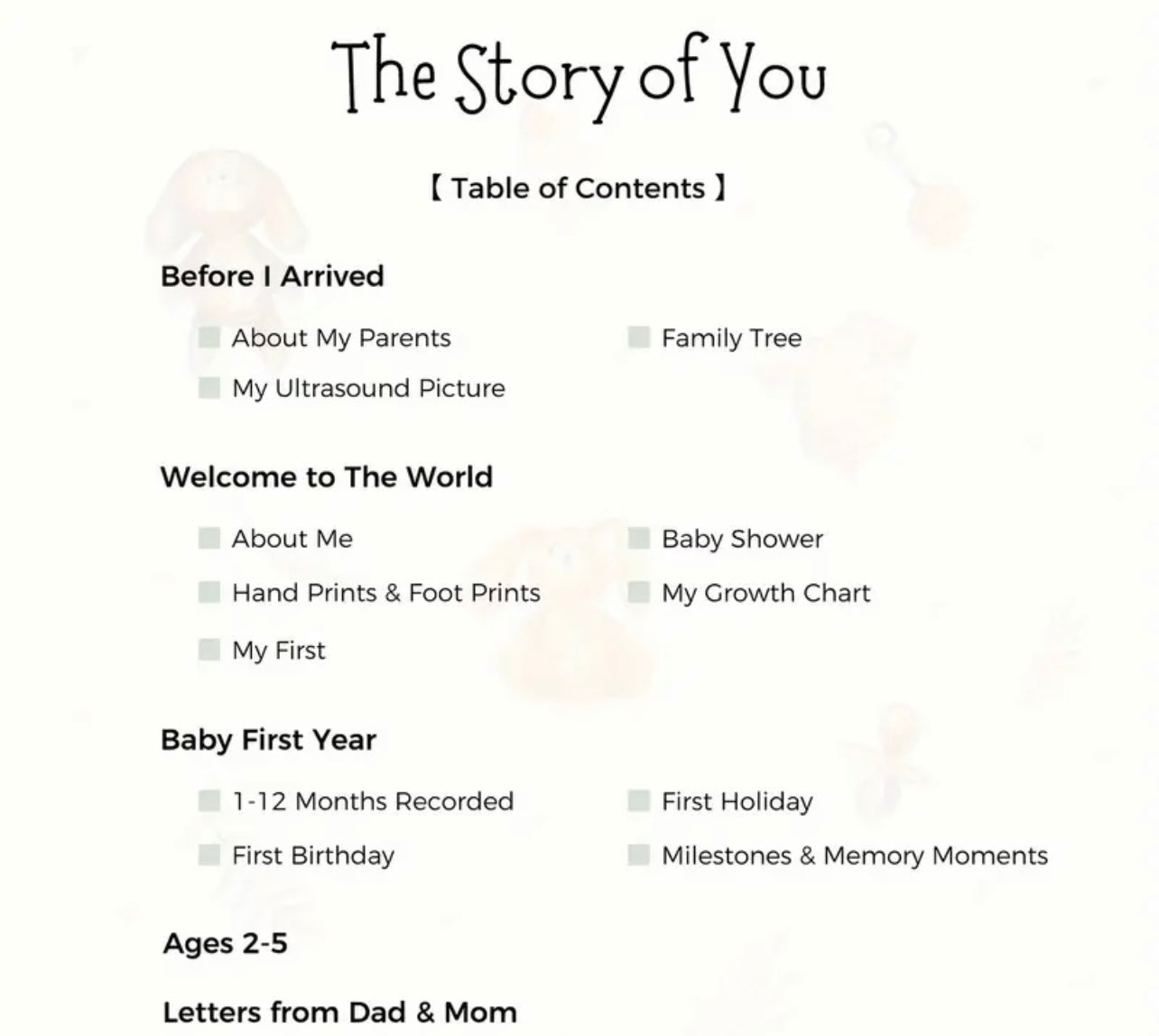 Álbum Primer Año de Bebe "My Baby Book"