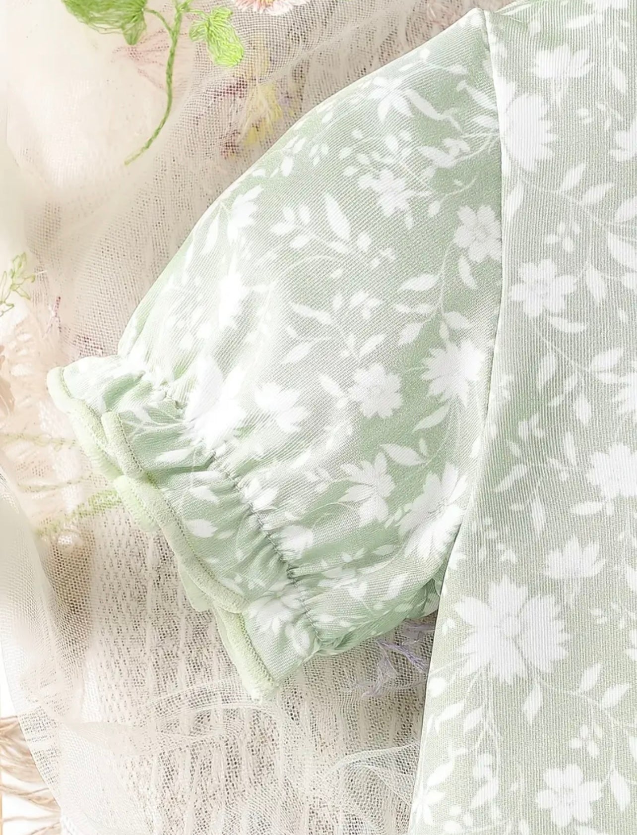 Pelele Flores Menta