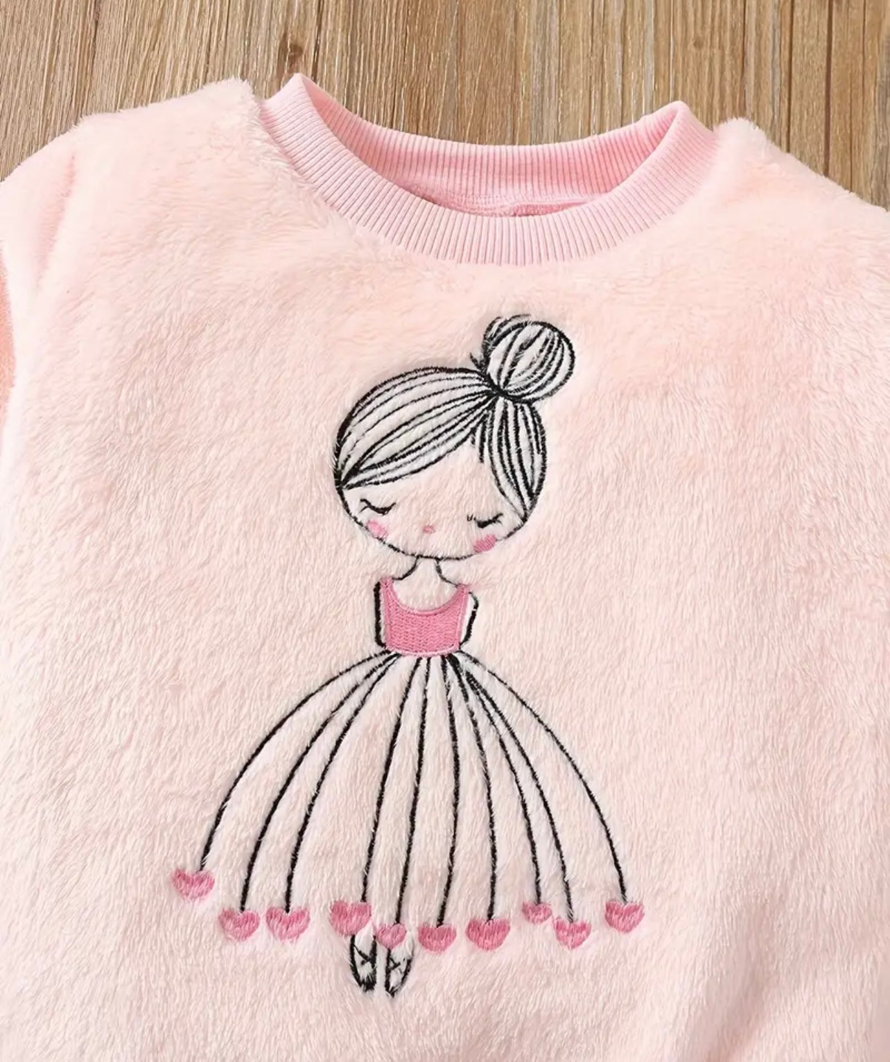 Conjunto Sudadera Rosa y Leggins Negros