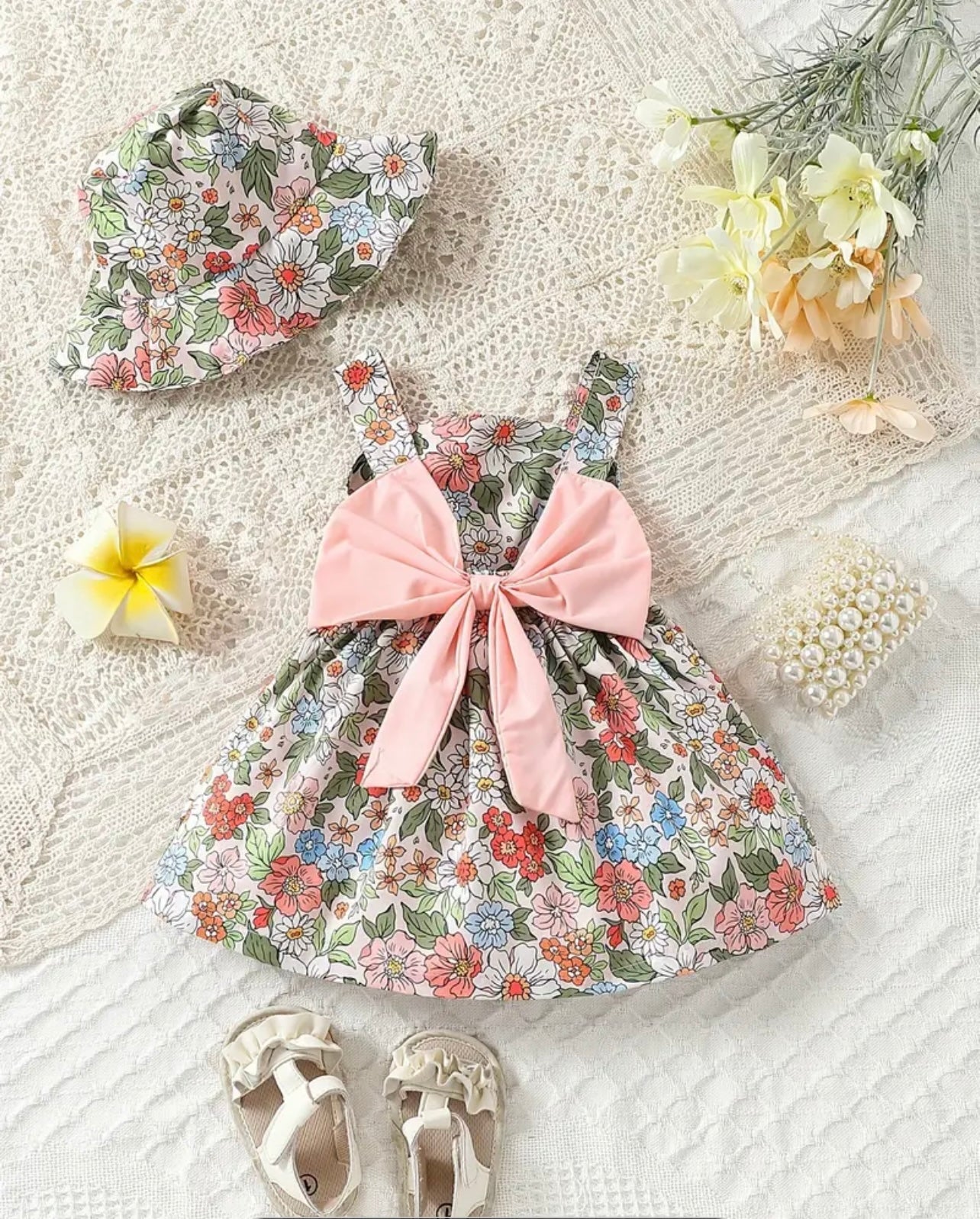 Vestido Florecitas + Sombrerito