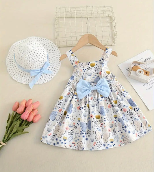 Vestido Mariposas con Sombrero