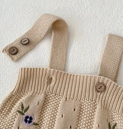 Ranita Tejida Beige con Flores