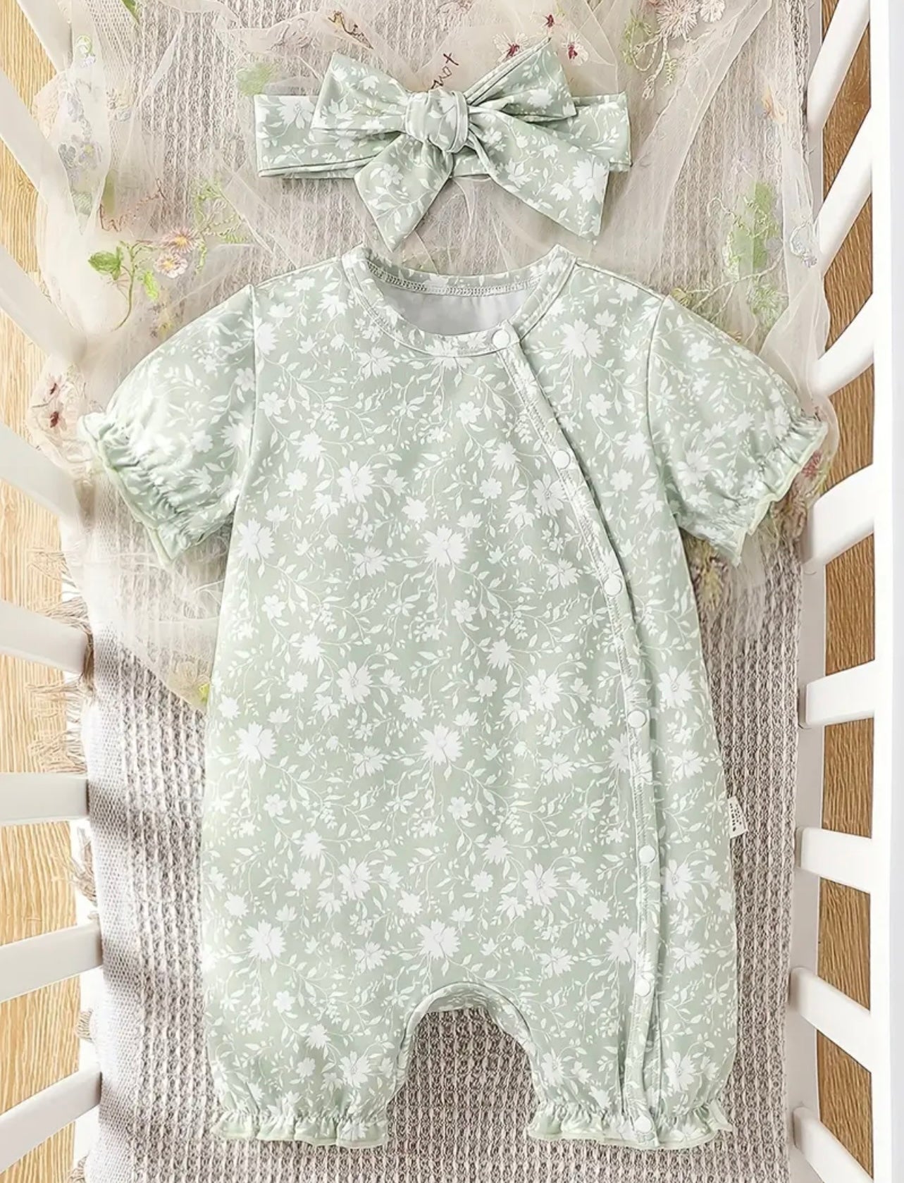 Pelele Flores Menta