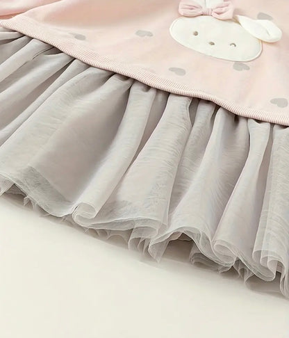 Vestido Rosa con Faldita de Tul