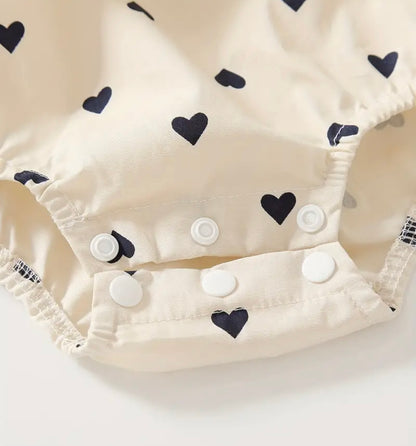 Ranita Beige con Corazoncitos Azules