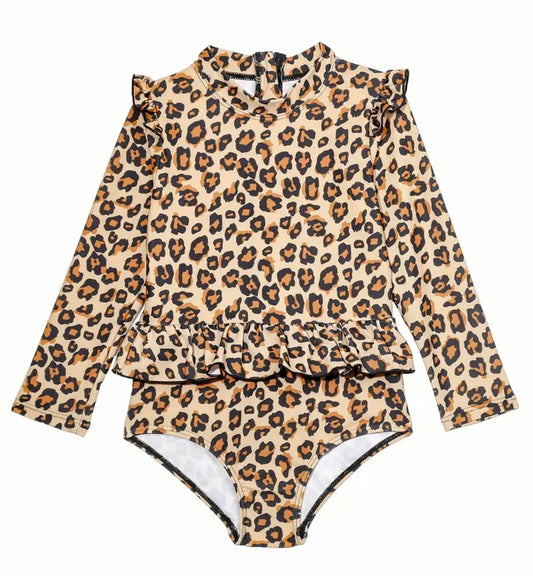 Traje de Baño Animal Print Manga Larga